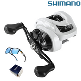 Carretilha Shimano Max Drag 8kg Ultra Leve de Aço Inoxidável + Óculos De Sol Polarizado Grátis