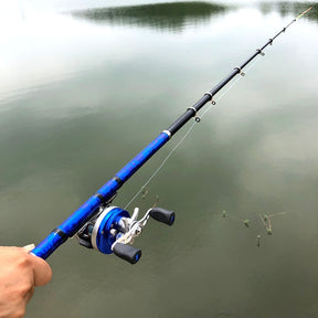 Vara de Pesca Telescópica FlashFisher 100% Fibra de Carbono Trançado Ultra Light