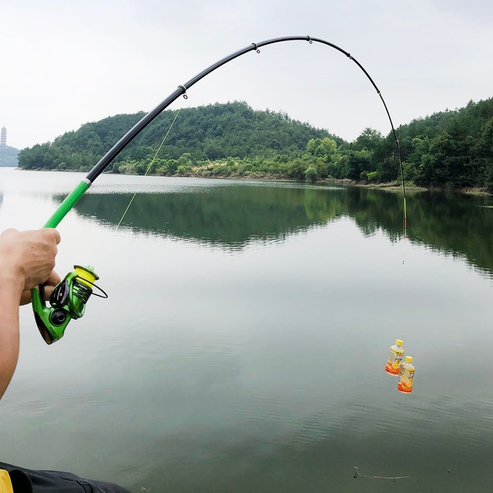 Vara de Pesca Telescópica FlashFisher 100% Fibra de Carbono Trançado Ultra Light