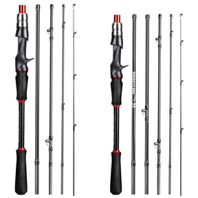 Kit Carbon - Vara de pesca fibra de carbono 2.1M + Carretilha de Pesca 7:2.1