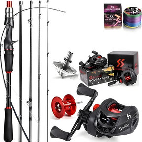 Kit De Pesca Sougayilang Fibra De Carbono Drag 8kg + Brinde