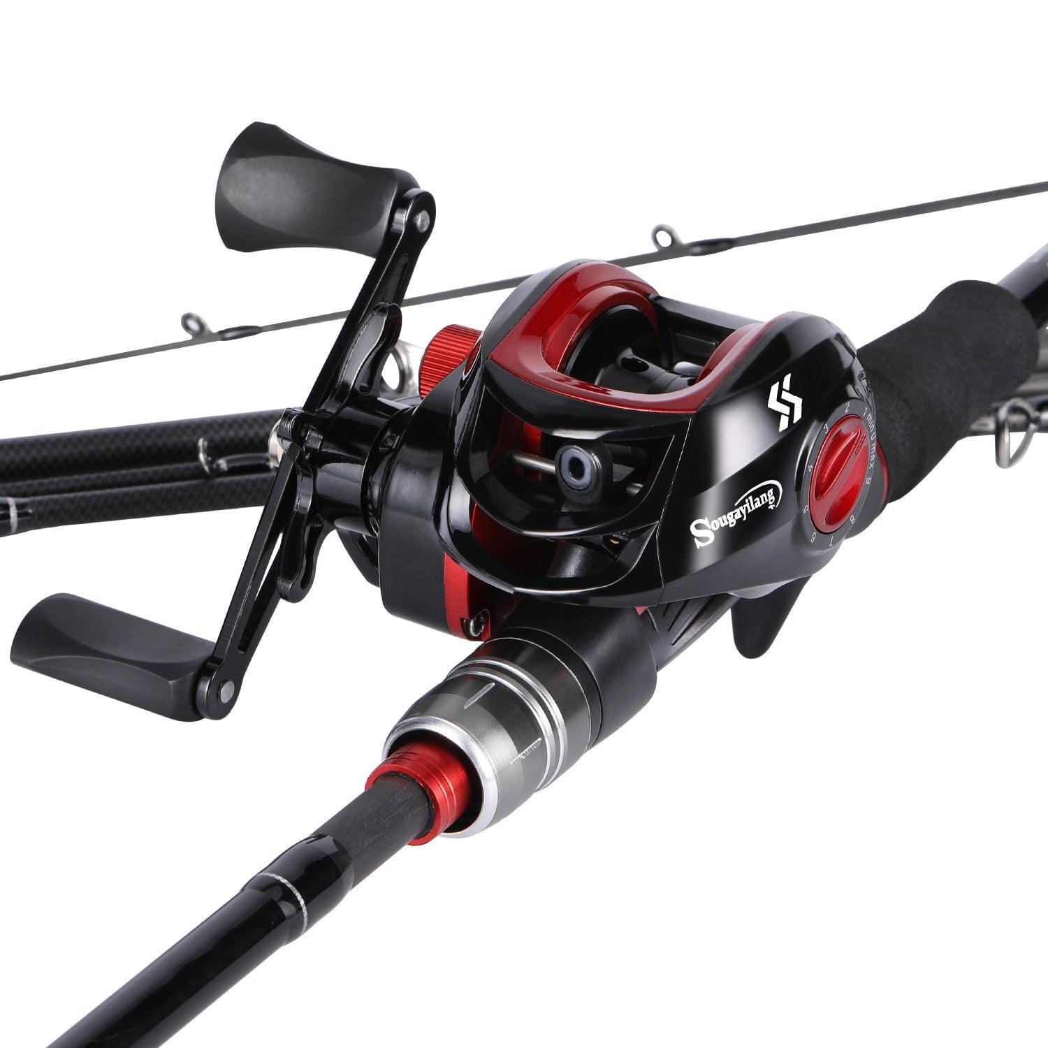 Kit Carbon - Vara de pesca fibra de carbono 2.1M + Carretilha de Pesca 7:2.1