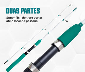 Kit Planeta Da Pesca com varas e molinetes e caixa completa com acessórios