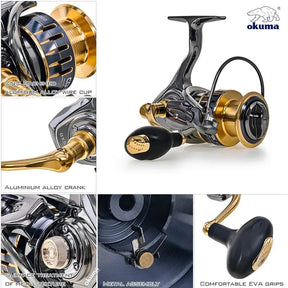 Molinete Okuma 22KG Drag 13+1 Rolamentos