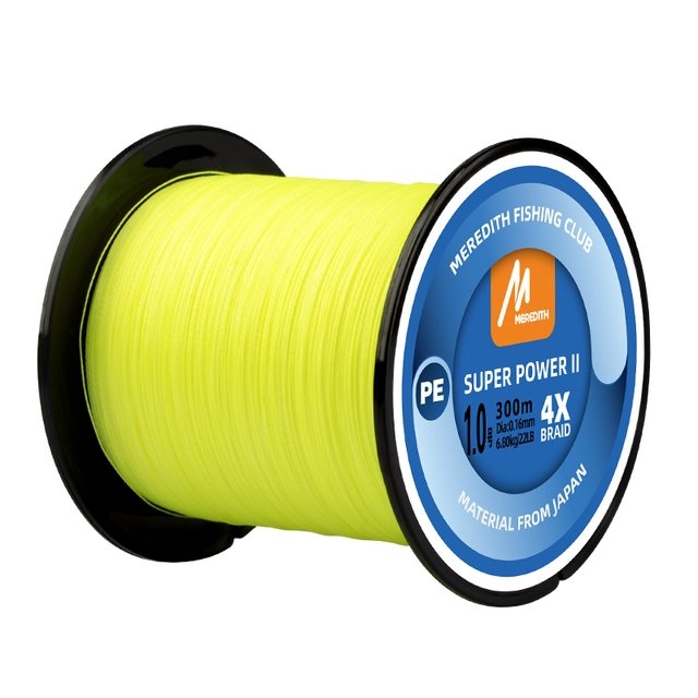 Linha Multifilamento Meredith SUPER POWER II 4X PE - 300m - 20 a 80lb - Várias Cores