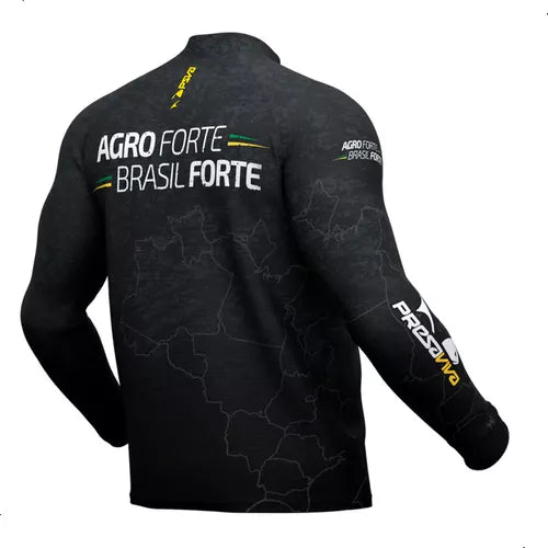 Camisa Com Proteção Uv Agro Forte Brasil 01 Presa Viva