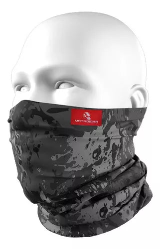 Bandana Máscara Pesca Camuflado Cinza Buff Tubneck Matadeira