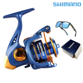 Molinete de Pesca Shimano AzureSteel Drag de Até 10kg Com 13 Rolamentos Sistema de Rotação Super Suave + Óculos De Sol Polarizado Grátis