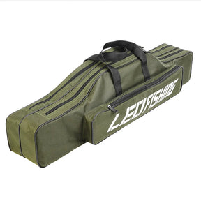 Bolsa Para Vara De Pesca 80cm Dobrável 2 Compartimento 1 Bolso Lateral