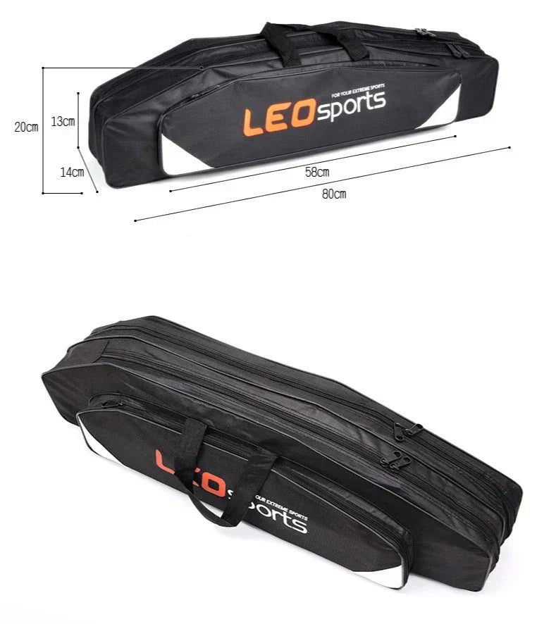 Bolsa Para Vara De Pesca 80cm Dobrável 2 Compartimento 1 Bolso Lateral