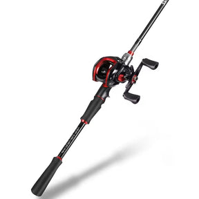 Kit Carbon - Vara de pesca fibra de carbono 2.1M + Carretilha de Pesca 7:2.1