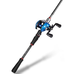 Kit Carbon - Vara de pesca fibra de carbono 2.1M + Carretilha de Pesca 7:2.1