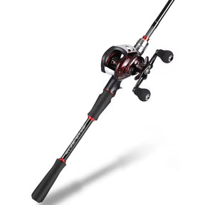 Kit Carbon - Vara de pesca fibra de carbono 2.1M + Carretilha de Pesca 7:2.1