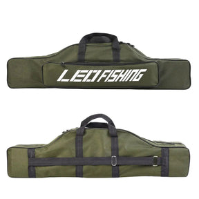 Bolsa Para Vara De Pesca 80cm Dobrável 2 Compartimento 1 Bolso Lateral