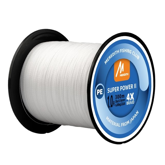 Linha Multifilamento Meredith SUPER POWER II 4X PE - 300m - 20 a 80lb - Várias Cores