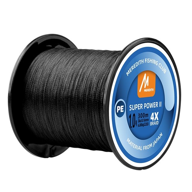 Linha Multifilamento Meredith SUPER POWER II 4X PE - 300m - 20 a 80lb - Várias Cores