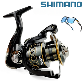 Molinete Shimano Drag de Até 15kg Com 13 Rolamentos Todo De Metal + Óculos De Sol Polarizado Grátis