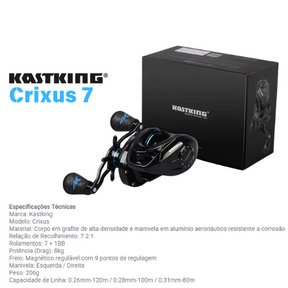 Kit Matador de Traíra - Kastking-Crixus 7 - Vara Pro Carbono - 1.8m/4p - 5 iscas Frog