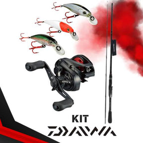 Daiwa ultra - Vara Daiwa Strikeforce - 2 Partes - CARRETILHA DAIWA PR 100 - 3 Isca Marine Sports Savage