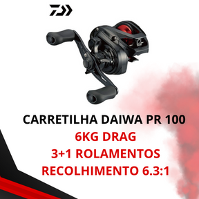 Daiwa ultra - Vara Daiwa Strikeforce - 2 Partes - CARRETILHA DAIWA PR 100 - 3 Isca Marine Sports Savage