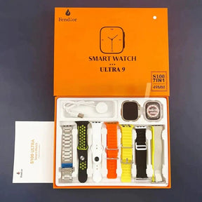 SmartWatch Serie 9 Ultra + Kit com 7 Pulseira (BRINDE!) + Case de Proteção (BRINDE!)