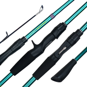 Vara De Pesca Fuji De 4 Partes Fibra De Carbono 1.8m E 2.1m Molinete E Carretilha